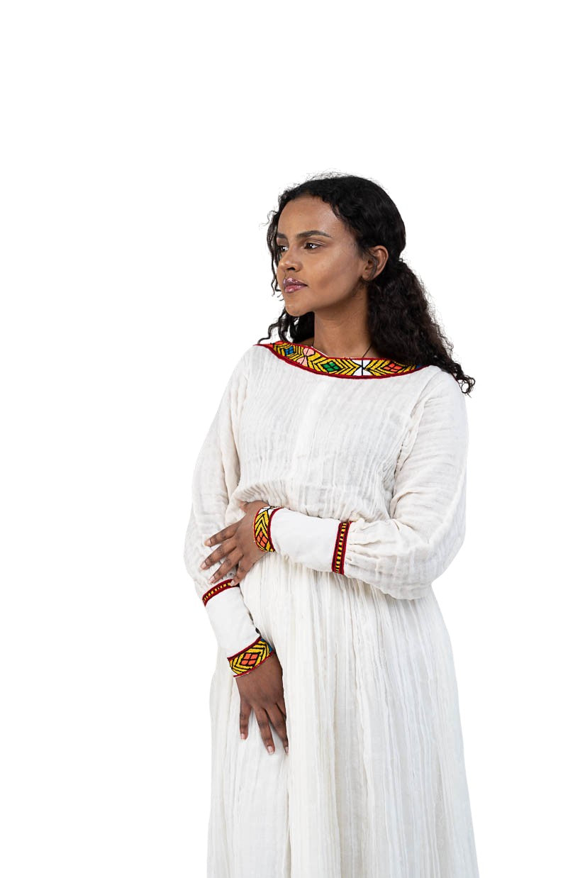Habesha Kemis multicolor tibeb stripe - photo 1