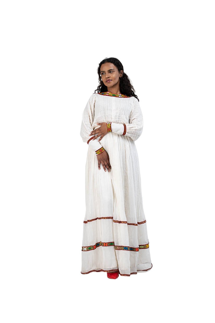 Habesha Kemis multicolor tibeb stripe - photo 2