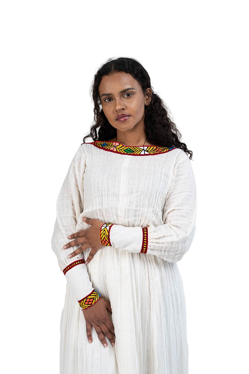 Habesha Kemis multicolor tibeb stripe - photo 3