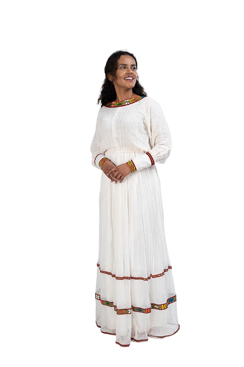 Habesha Kemis multicolor tibeb stripe - photo 5