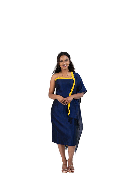 Habesha Dress navy blue with gold accent - photo 2